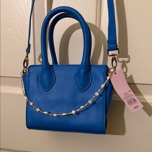 Blue Wild Fable Handbag with Beaded Accent Strap